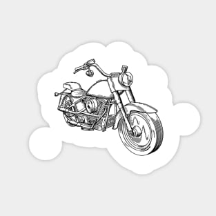 Motorcycle Design Vintage Patent Hand Drawing Sticker